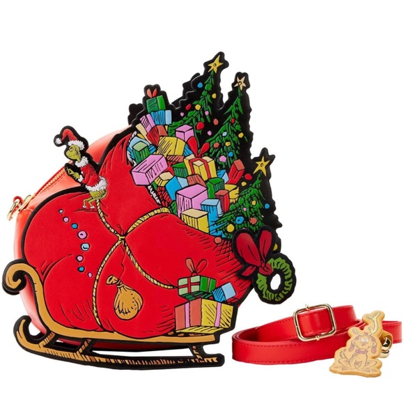 Loungefly Handbags - Loungefly DR Seuss Grinch Sleigh Cross Body Bag